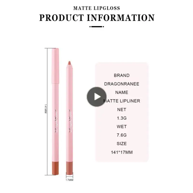 

Foggy Lip Liner Pen Matte Velvet Remarkable Color Rendering Lipliner Lipstick Pen Lipstick Not Blooming Cutable No-stick Cup