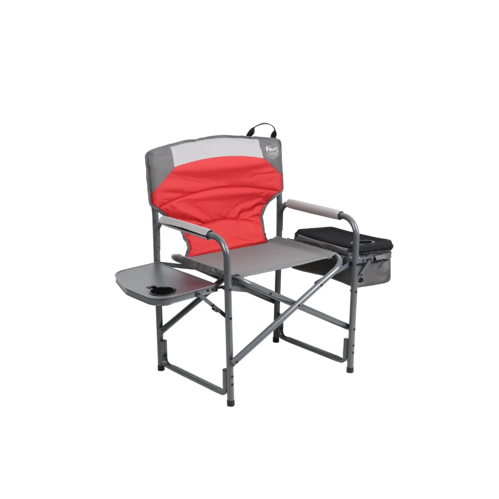 Timber Ridge Laurel Director Camping Chair, Red and Gray, Adult
