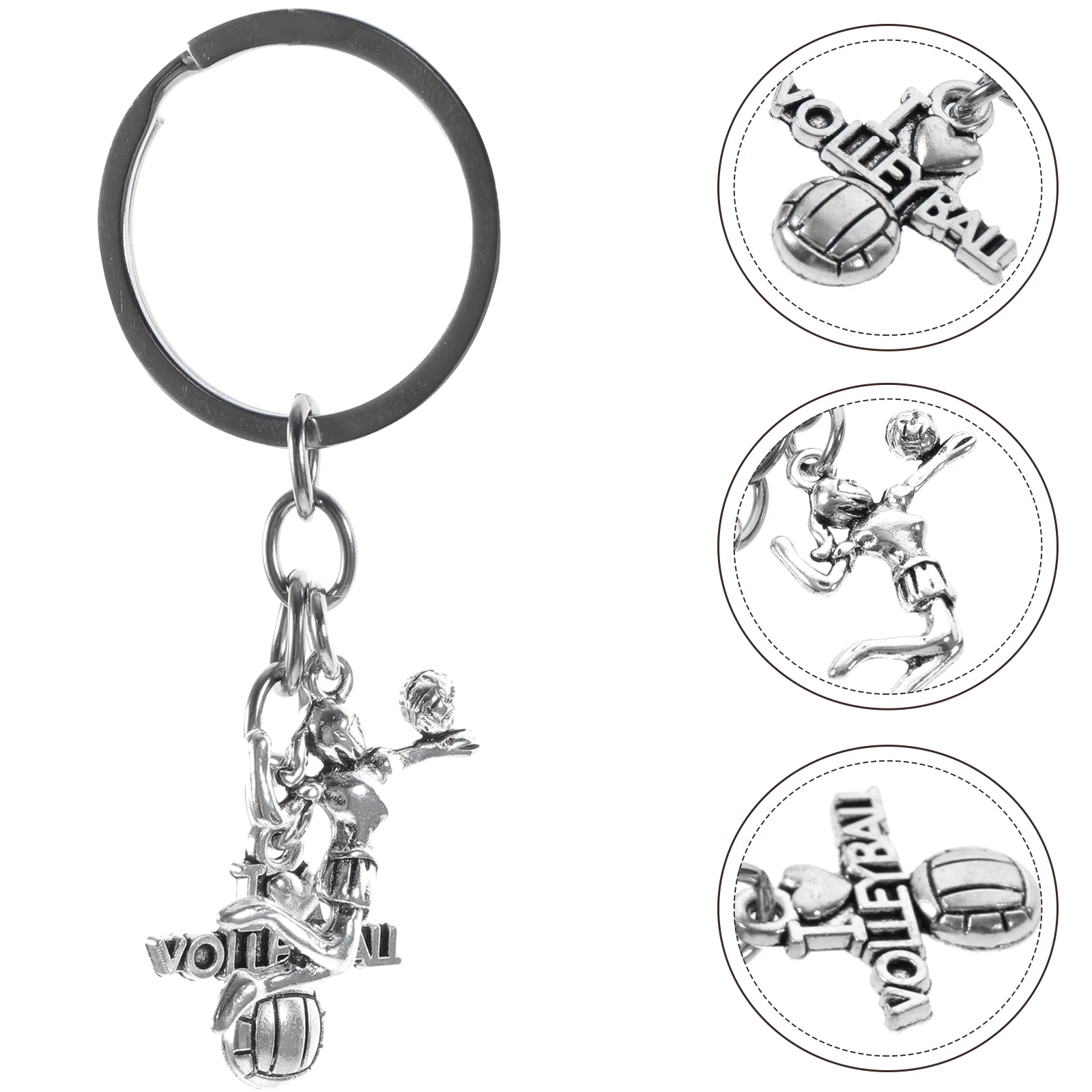 

Volleyball Keychain The Gift Compact Children Bag Pendant Decorate Hanging Multi-function Adorable Zinc Alloy Accessory