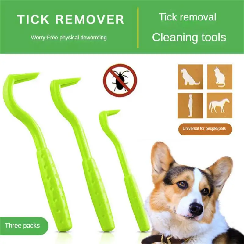 

3pcs Flea Remover Hook Tick Remover Tweezer Tick Pull Pet Cat Dog Tick Clamp Accessaries Pet Mite Flea Extractor Dog Supplies