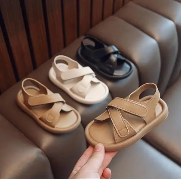 

New Style Children Sandals Outdoor Walking Summer Shoes Boys Girls Anti-Slippery Beach Shoes Kid Comfortable Soft EU Size 22-36