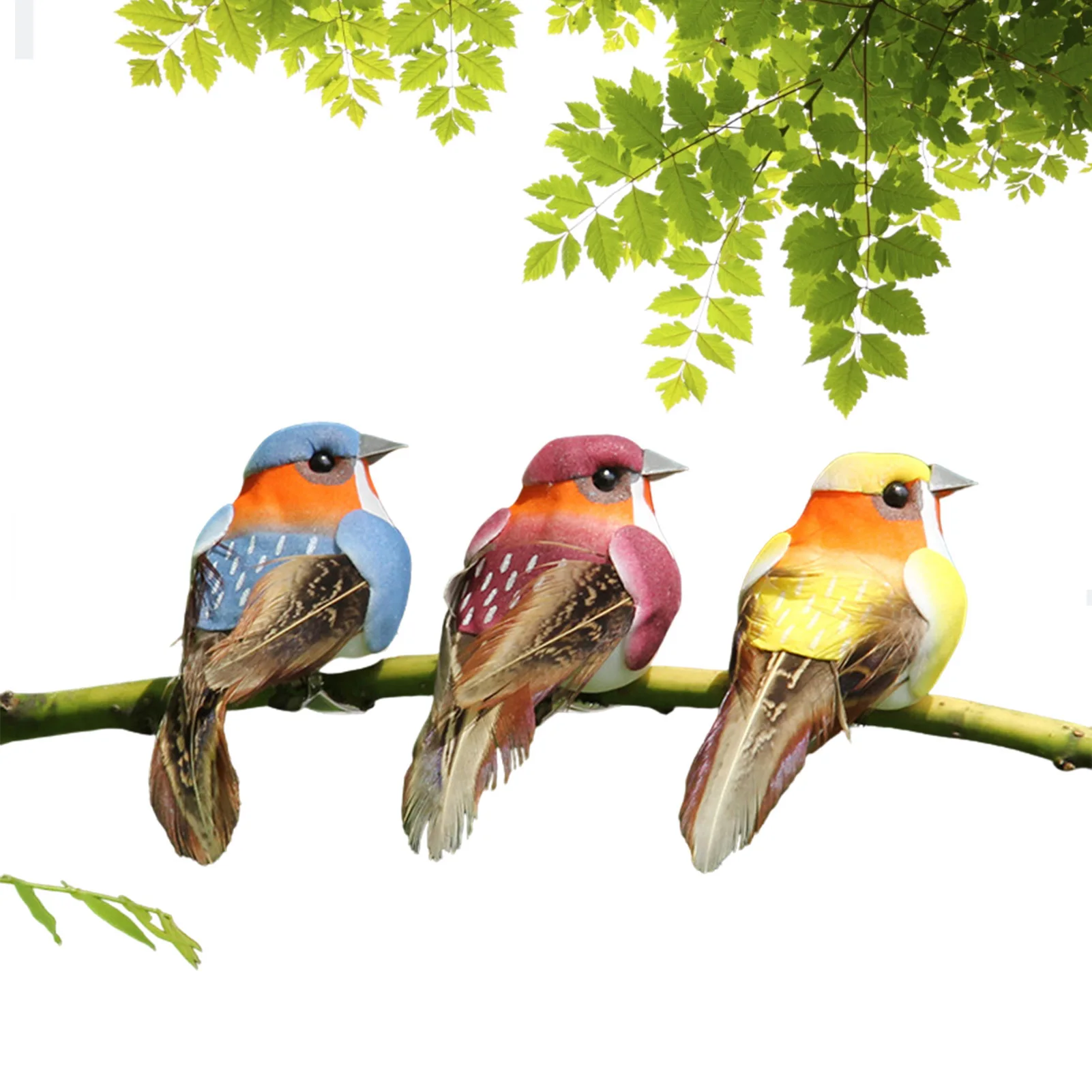 

Миниатюрная искусственная птица, искусственная пена, искусственная птица, красочные миниатюры Sparrow, Реалистичная любовь, Пара птиц для дома