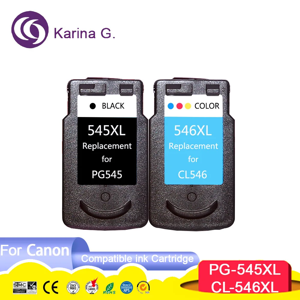 

PG545XL PG 545 CL-546 CL 546 PG545 CL546 XL 545XL Восстановленный чернильный картридж для принтера Canon PIXMA MG2450 IP2850