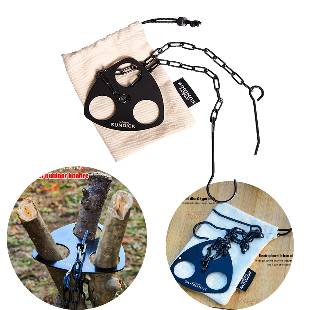 

Портативный Съемный Штатив для барбекю, регулируемая подвесная стойка из нержавеющей стали, для кемпинга, костра, гриля, набор подвесных подставок для кастрюль