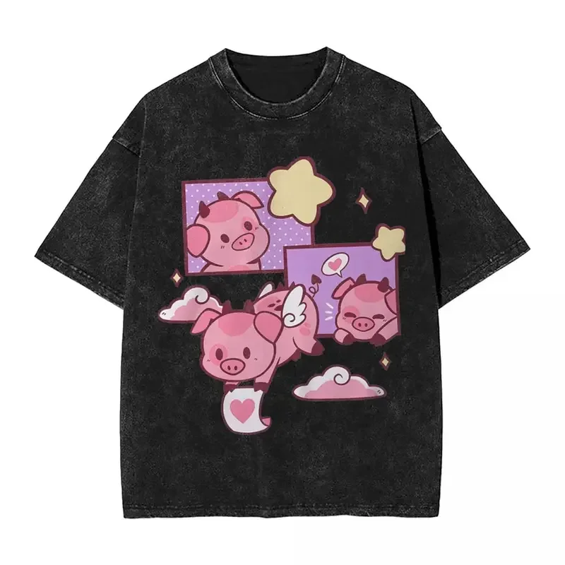 Промытые футболки толстые самородки отели хип-хоп винтажная футболка в стиле