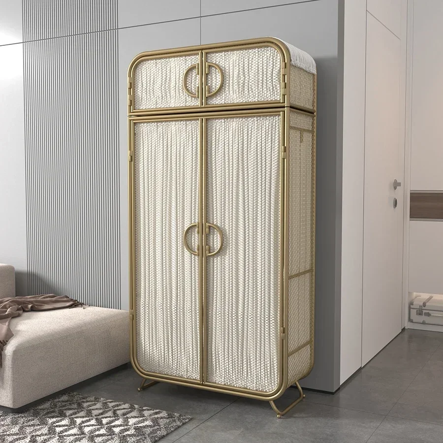 Женский шкаф холст органайзер с подвижным колесом для девочек белый винтажный Nobs