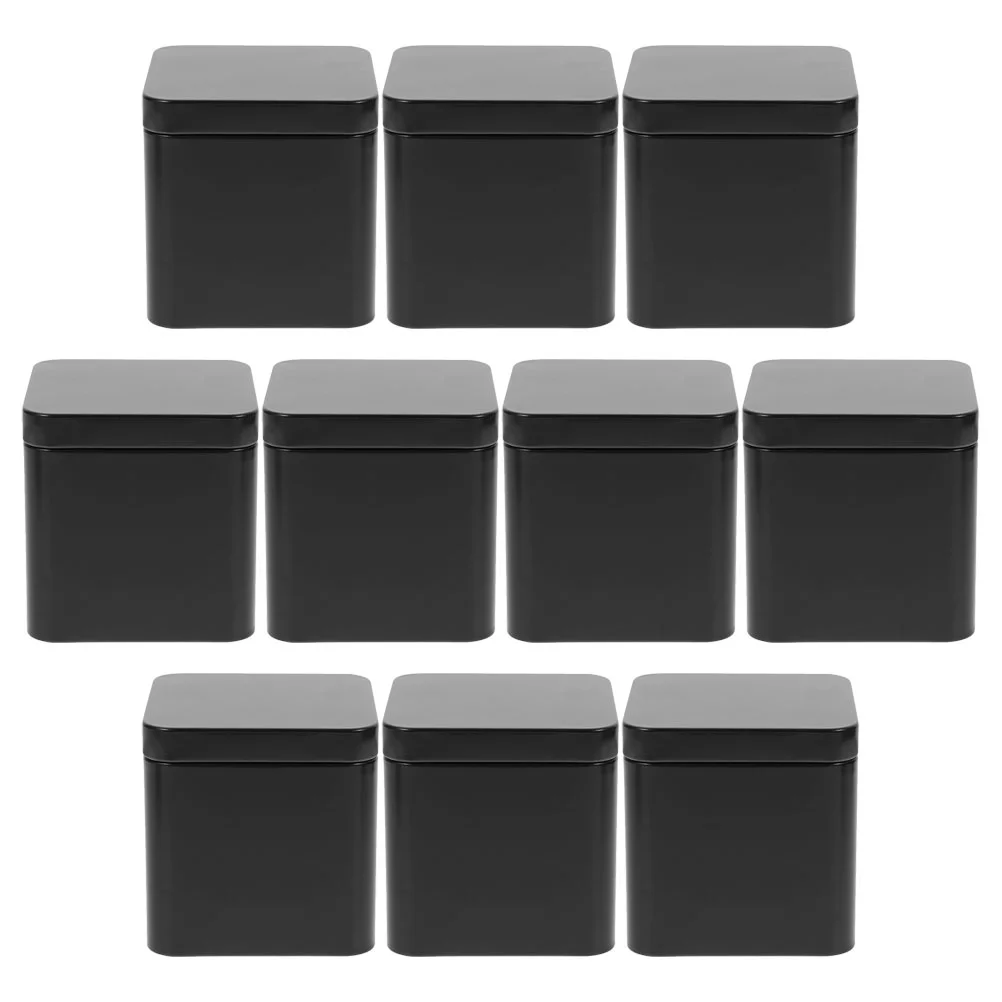 

10pcs Empty Tin Boxes Lidded Tea Bag Tea Leaf Containers Small Gift Boxes