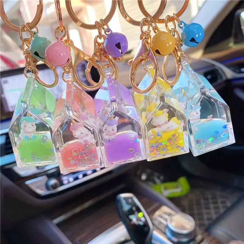 Новый милый брелок с изображением животных плавающий кавайный для ключей от