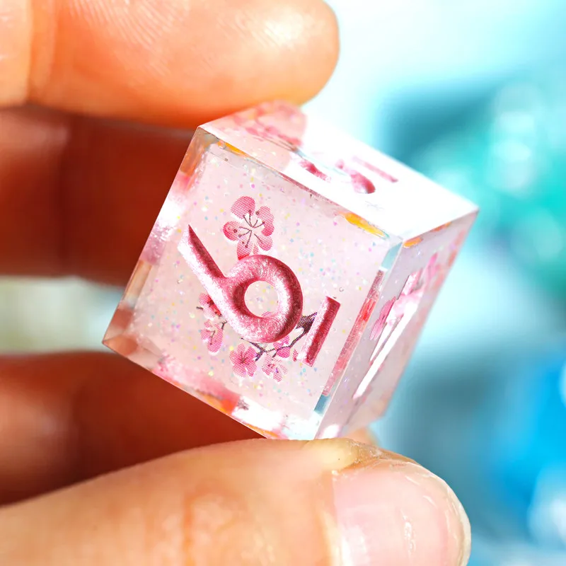 Мини-Планета новый дизайн Многослойные игральные кости с наклейками Sakura DND набор