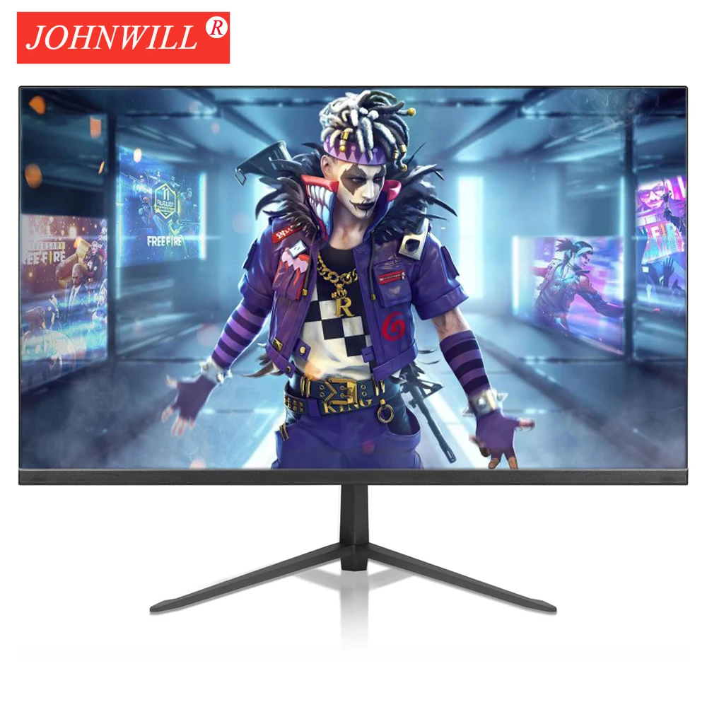 Монитор 23,8 дюйма 75 Гц FHD 1080P Безрамочный плоский IPS ЖК-экран дисплея для ПК игр на компьютере с поддержкой VGA HDMI.