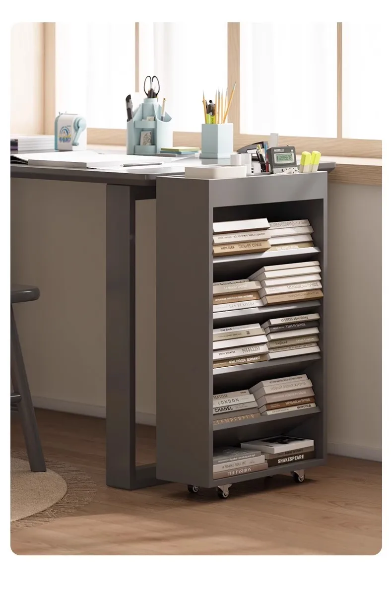 Съемная книжная полка из цельного дерева напольная для дома современный простой