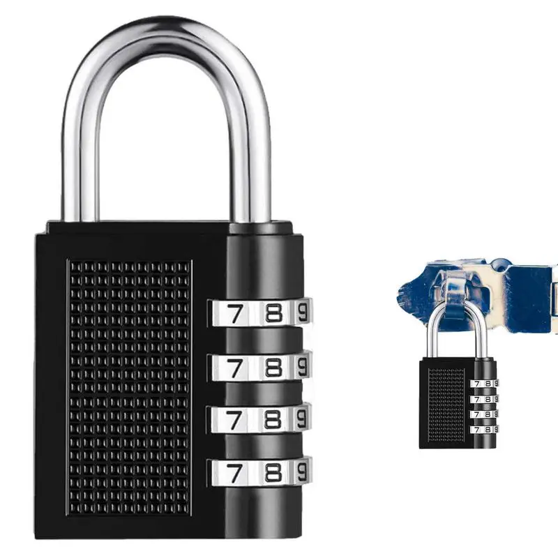 

Locker Lock Combination Resettable 4 Digit Padlock With Combination Waterproof Combination Gym Locker Lock Fence Gate Toolbox