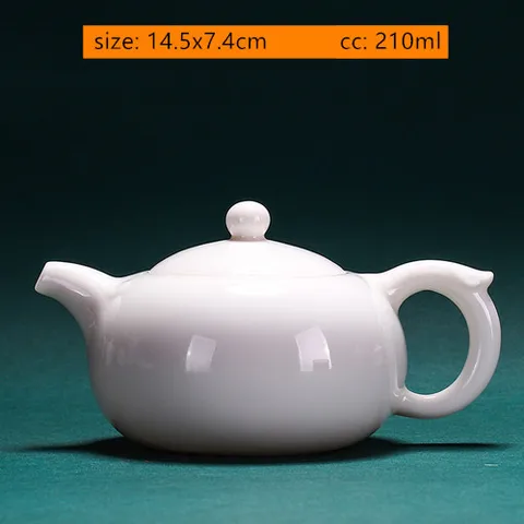 Белый фарфоровый чайник из баранины и нефрита, чайник ручной работы Xishi, домашний чайник с фильтром, один чайник, китайский керамический чайный набор
