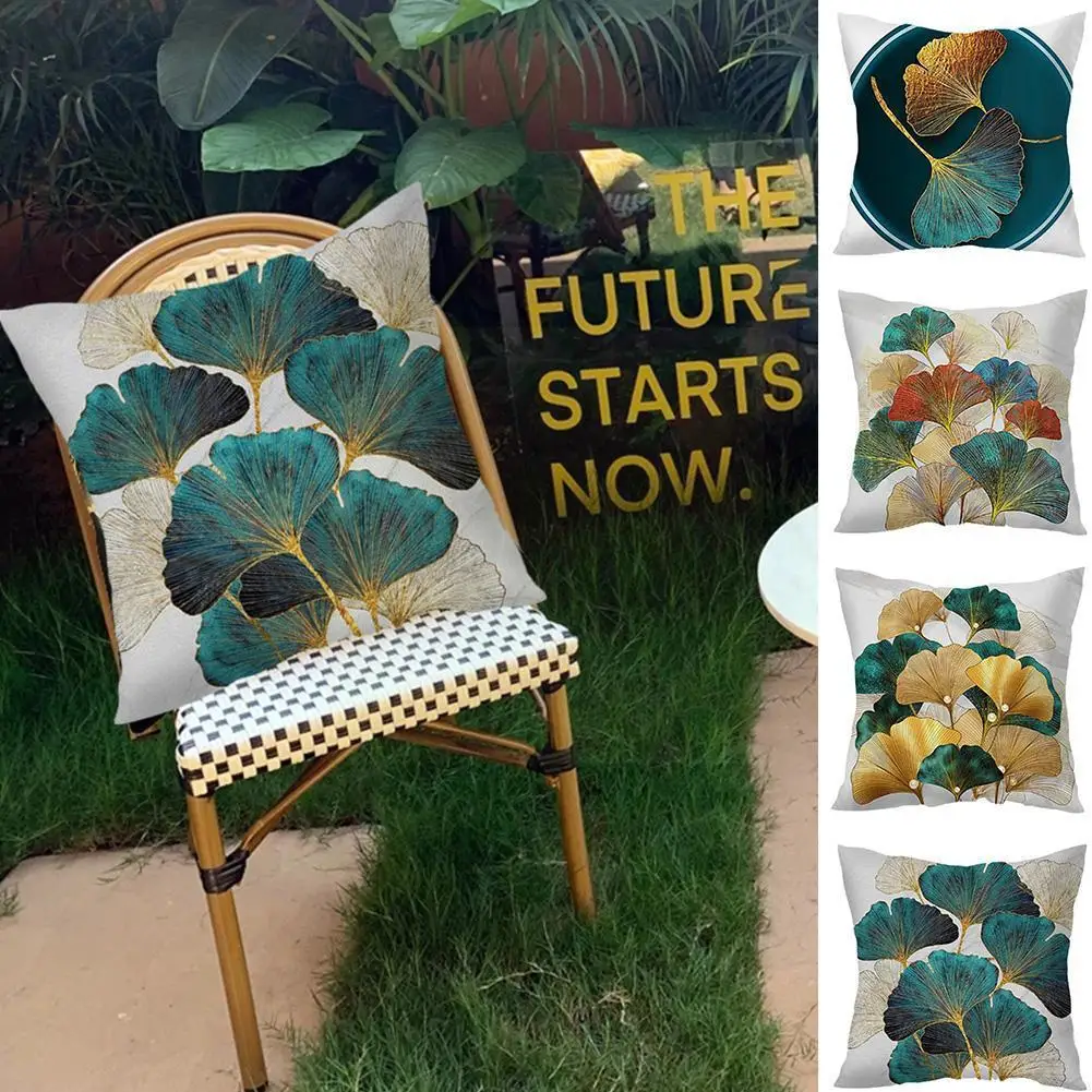 

Ginkgo Leaf Pillow Polyester Pillow Soft Cushion Decor Pillow Xmas Covers Year Cushion Cover S 45x45cm New Hom S4z4