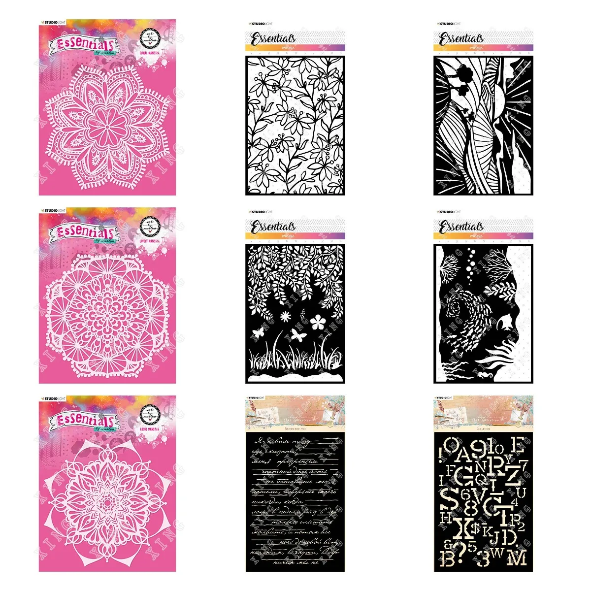 Многослойная заметка страница океан цветочный узор закат ландшафтные элементы