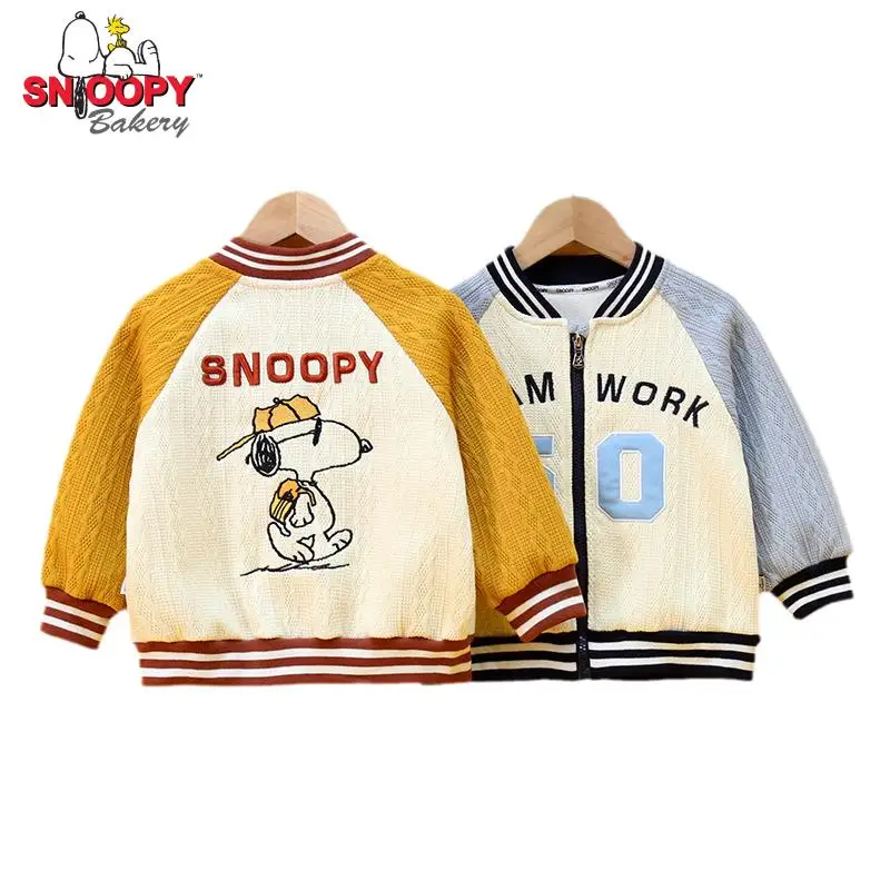 

Осенняя детская повседневная куртка Snoopy, свободное удобное пальто для мальчиков и девочек, спортивная бейсбольная форма, детская одежда, ве...