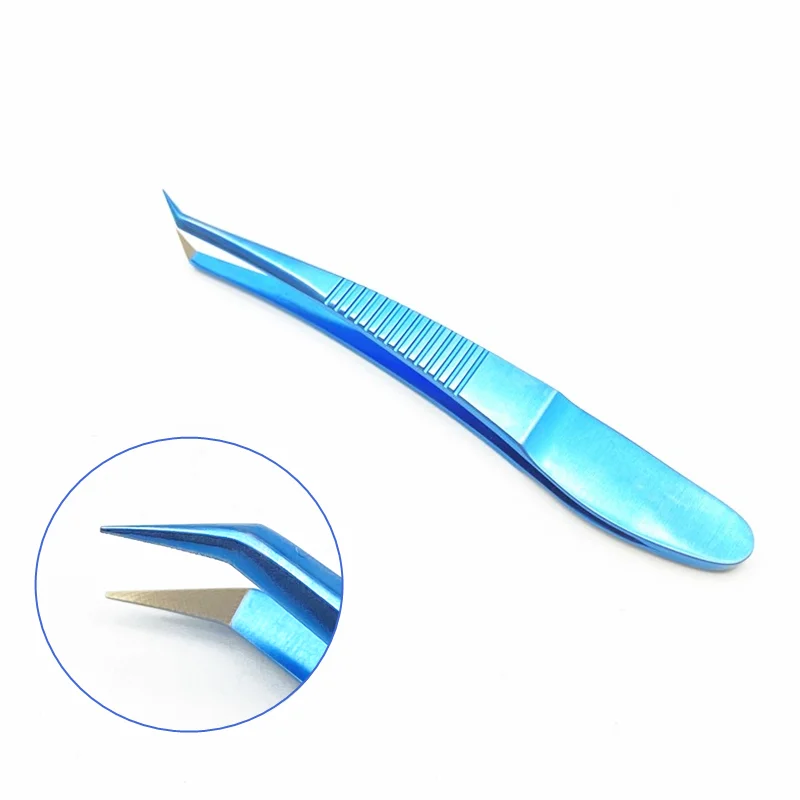 

1pcs Ophthalmic Eyelashes Tweezers Clamp Titanium Forceps Eyelid Forceps Clip Tool Eye Surgery Instruments