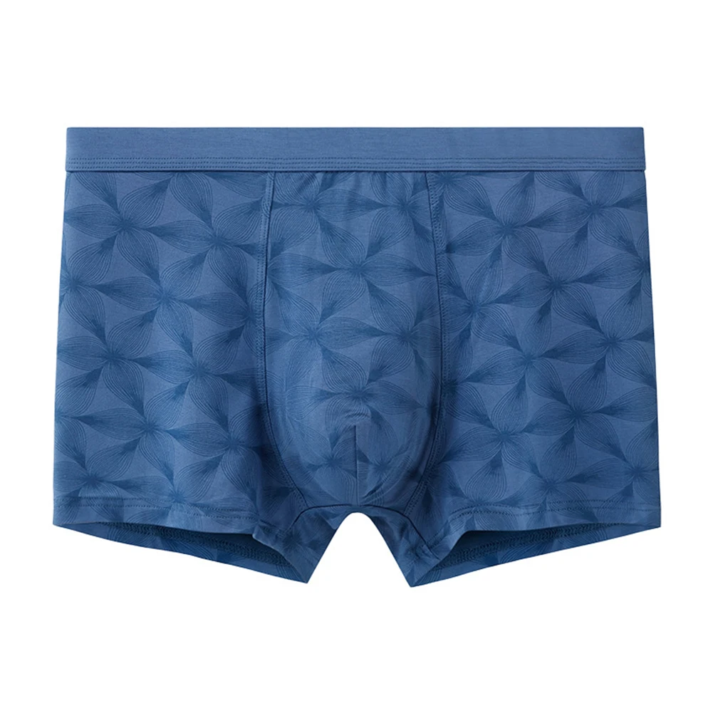 

Men Trunks Modal Grided Printed Underwear Breathable Boxer Briefs Pouch Underwear Underpants Slip Homme Lingerie Shorts