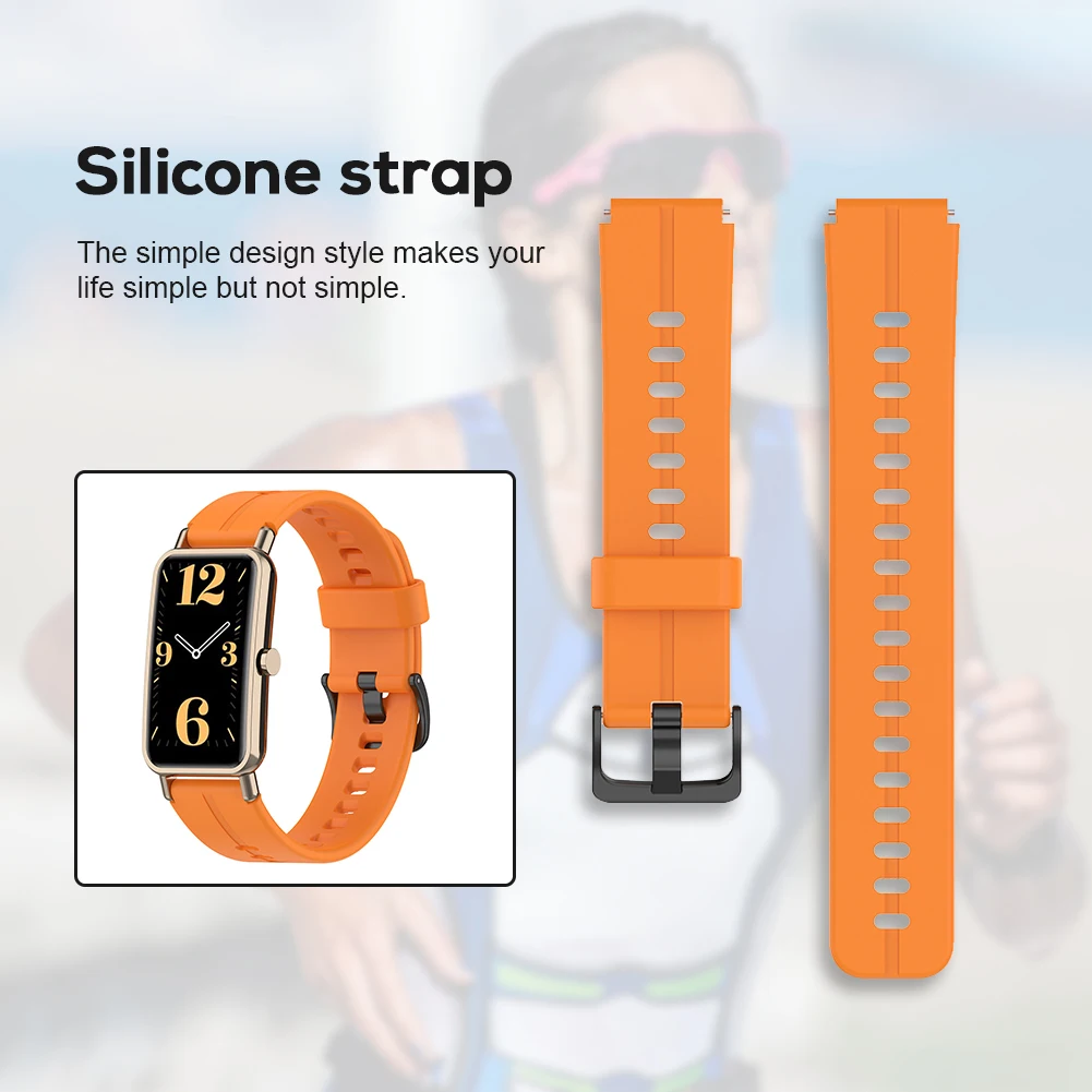

16mm Silicone Strap for Huawei Watch Fit Mini Bracelet Sports Watchband Wristband Bracelet Smartwatch Replacement Accessories