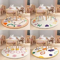 bubble kiss cartoon round carpets for living room area rugs for kid room decor thicken long pile carpets for bedroom floor mat