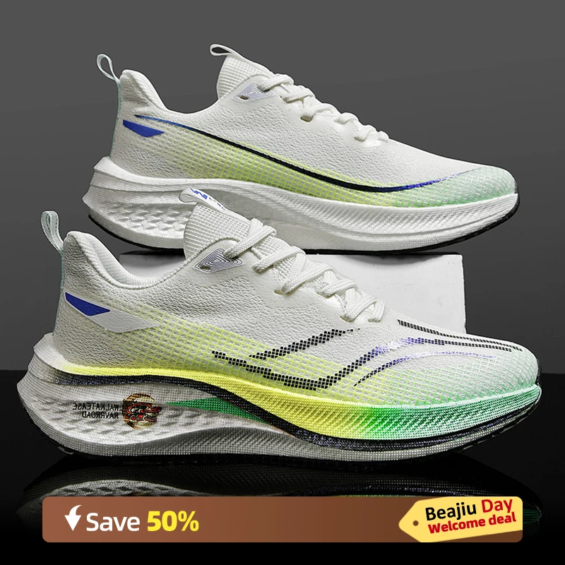 Мужские кроссовки для бега с воздушной подушкой марафона дышащие легкие женские