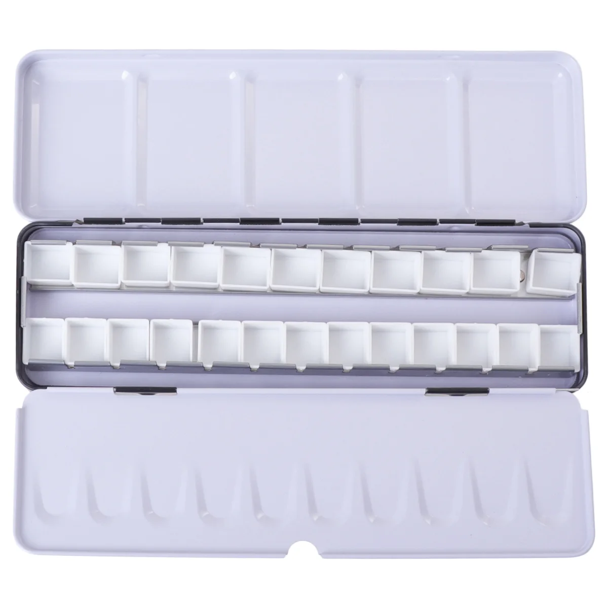 

Empty Watercolor Tins Case Metal Box with 24 Pans Grids Pigment Carrying Storage Box for Artist Student Gift Palette