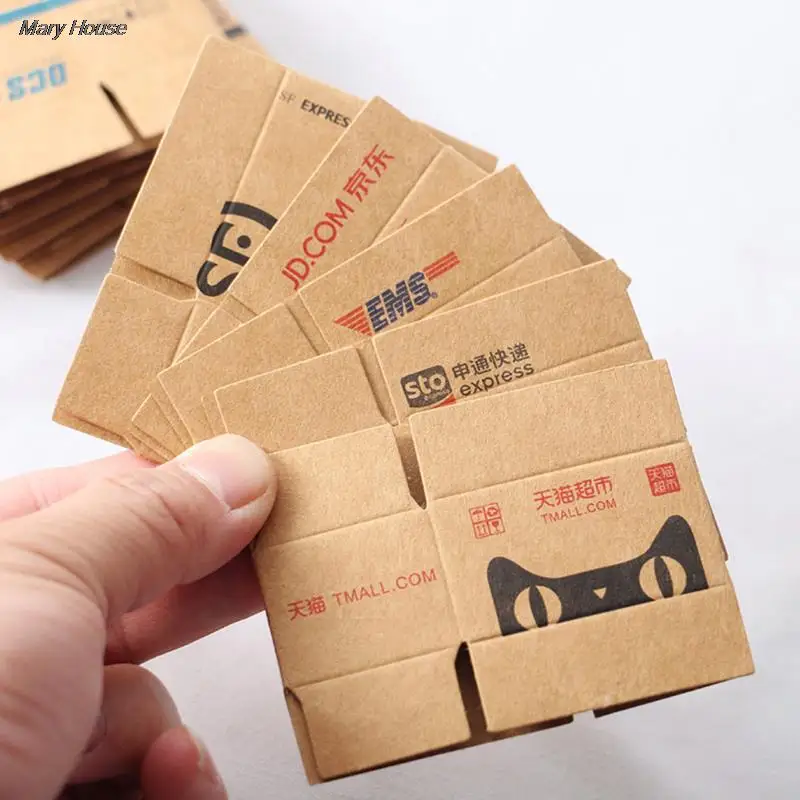 

1Set Mini Carton Express Carton 1:12 Dollhouse Miniature Express Box Decor Toy