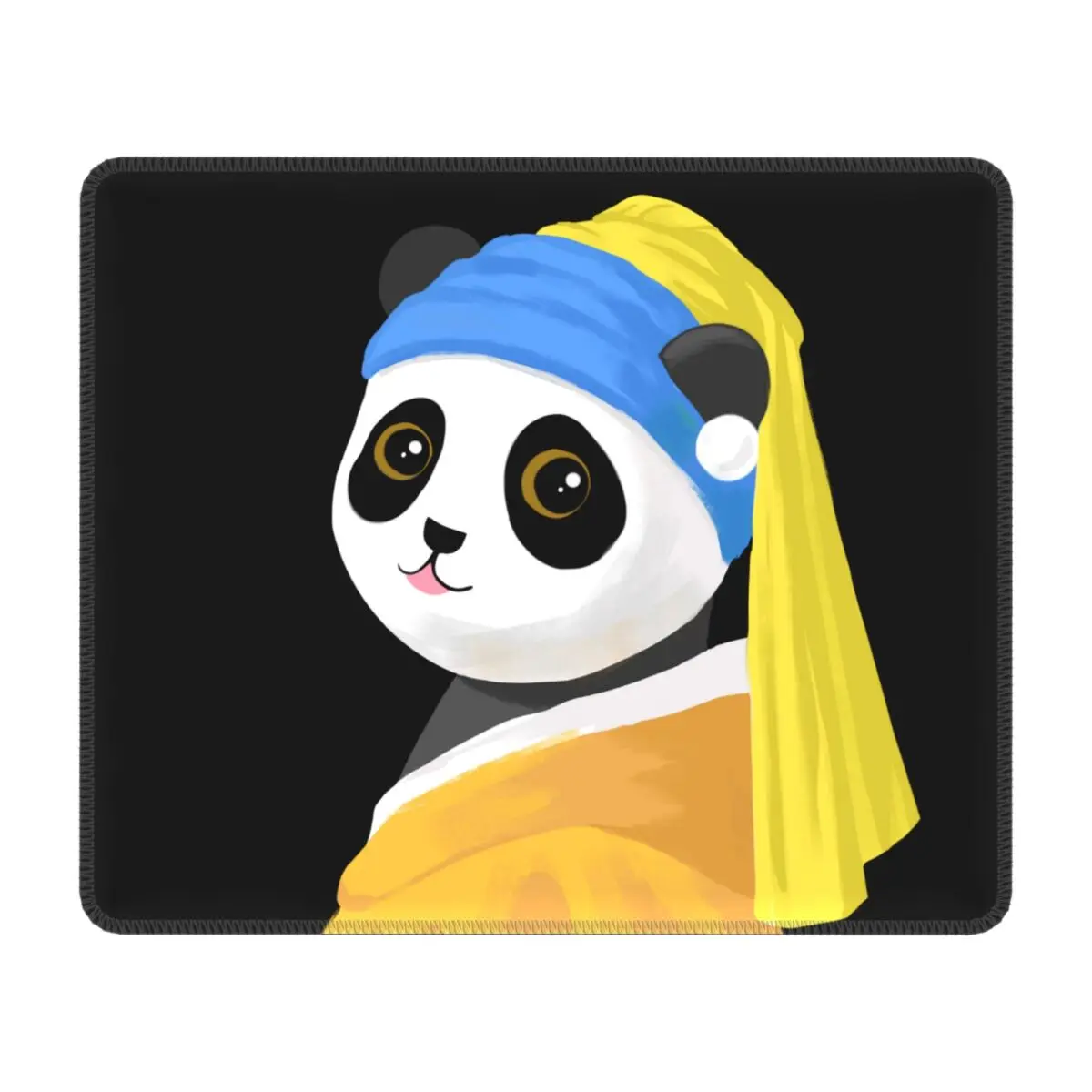 

Giant Panda Mouse Pad With Locking Edge Waterproof Gamer Mousepad Anti-Slip Rubber Base Vincent Van Gogh Office Desk Mat