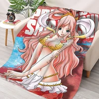 anime cartoon flannel blankets one piece shirahoshi hime air conditioner blankets for winter home decor fashion party blanket
