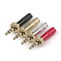 3 5mm headphone plug 3 pole stereo audio jack connector gold plated copper 3 5 hifi earphones adapter for d16 d11 b03 p03 p2 diy