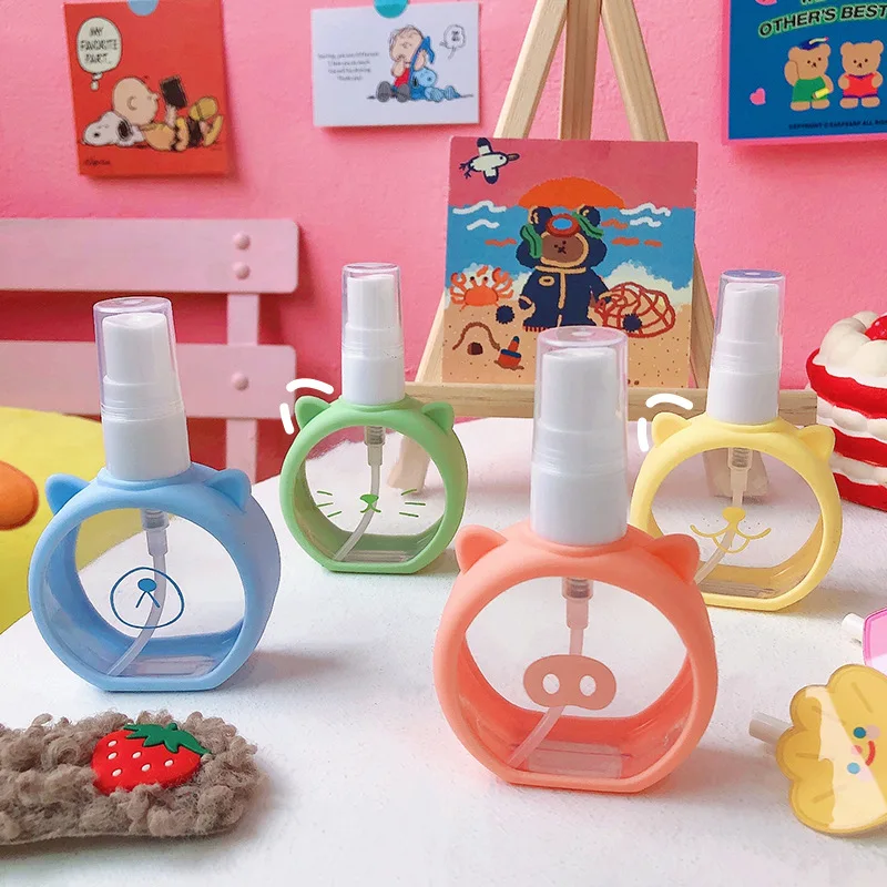 

55ml Spray Bottle Cute Refillable Bottle Disinfection Alcohol Toner Sub-bottle Cosmetic Container Spray Essential Oil Bottles