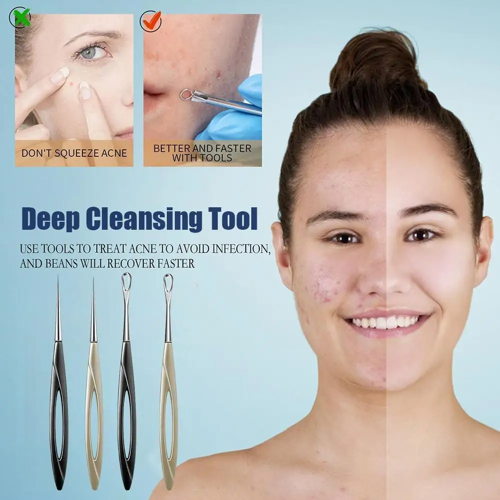 

Acne Needle Black Acne Removal Tool Stainless Steel Treatment Removal Ring Blackhead Pointed Compression Super Heat O7Z6