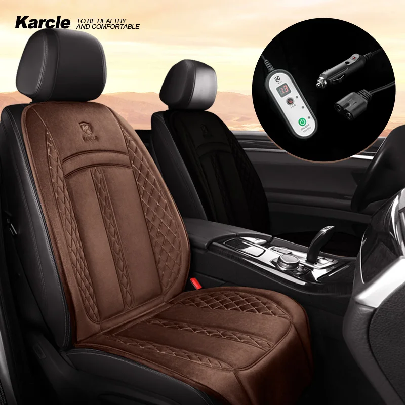 Чехол Karcle с подогревом для сиденья и спинки универсальная подушка быстрым