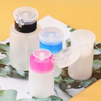 1pc 60150ml empty press pump dispenser refillable makeup bottles nail polish remover cleaner container manicure makeup tools
