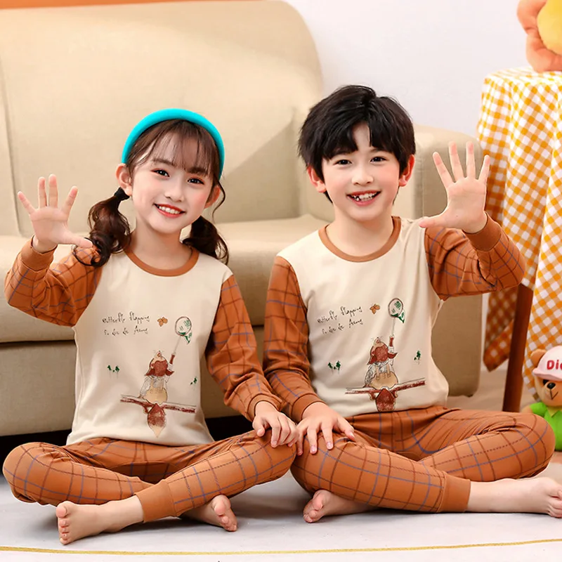 

Children Pajamas Boys Animal Pijama Cotton Clothes Set Cartoon Sleepwear Kids Pajama for Girls Toddler Baby Outfits Child Pyjama