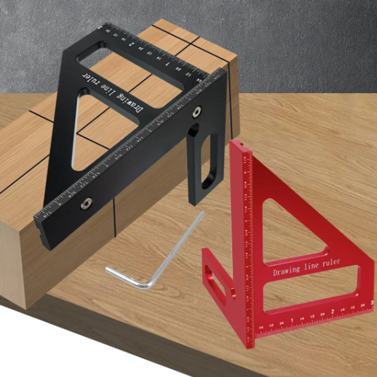 1 шт. линейка для деревообработки 3D многоугольная 45/90 градусов квадратная угловая