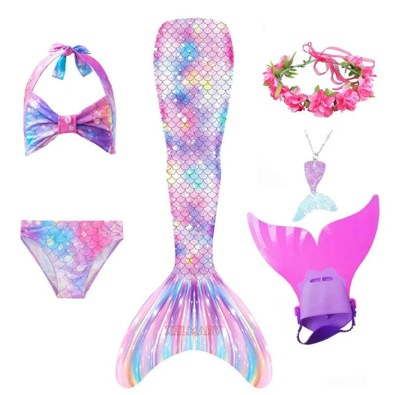 Женский купальный костюм с хвостом Русалочки пляжная одежда моноластами бикини