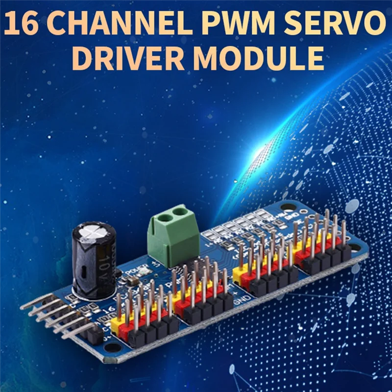16-канальный 12-битный PWM-драйвер серводвигателя PCA9685 модуль I2C для или защитного