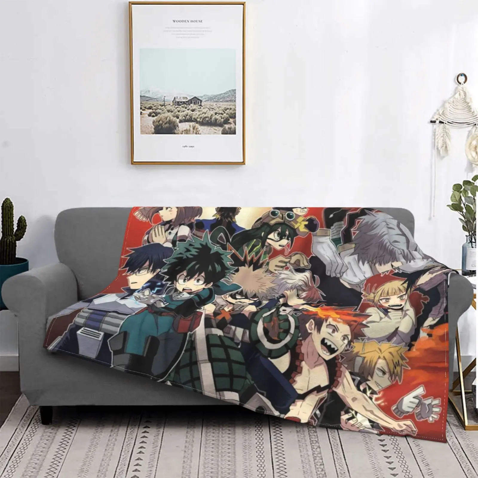 

My Hero Blanket Super Soft Cozy Fuzzy Warm Throws,for Winter Bedding, Couch and Plush House Warming Decor Gift Idea Bakugo