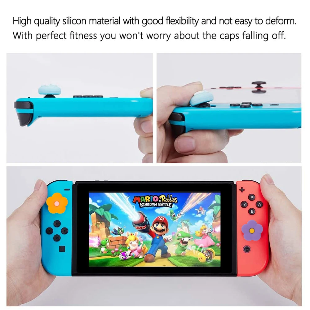 Силиконовые колпачки для джойстика Nintendo Switch OLED/Switch Lite/Switch Lite 4 шт