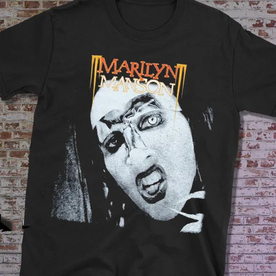 Новая Черная футболка Мэрилин Мэнсон из тяжелого металла LLL374