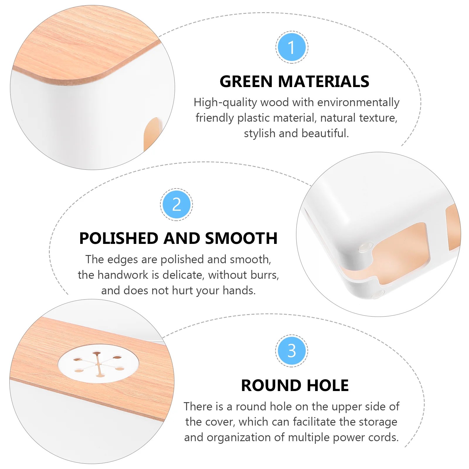 Ящик для хранения проводов Корпус кабелей Линейный менеджер Анти-электрический