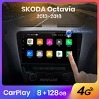 Автомагнитола AWESAFE PX9 2 + 32 ГБ carplay, android, автомагнитола с экраном для VW Skoda Octavia 3 2 A7 A5 2013-2018 2din multimi