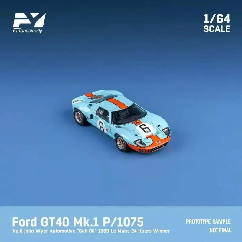 Фото Модель Ford GT40 Mk. в масштабе 1/64. Металлическая модель автомобиля Le Mans из литого сплава, коллекционная, для мальчиков, рождественский подарок №3