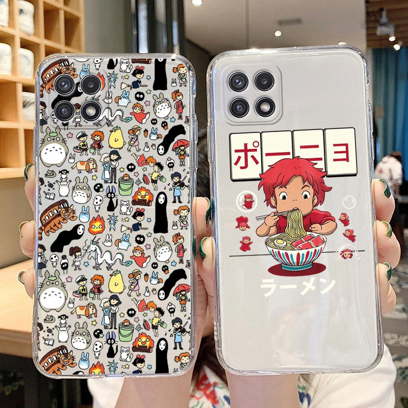 Милый чехол в стиле аниме для Samsung Galaxy A22 4G A 22 A22S телефонная Обложка студии ghibel