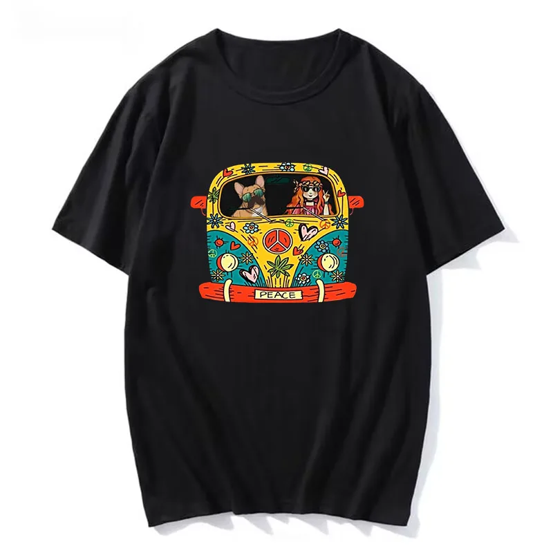 

Summer T-shirt Men's high-quality cotton T-shirt Cartoon printing large T-shirt Short sleeve casual black unisex T-shirt