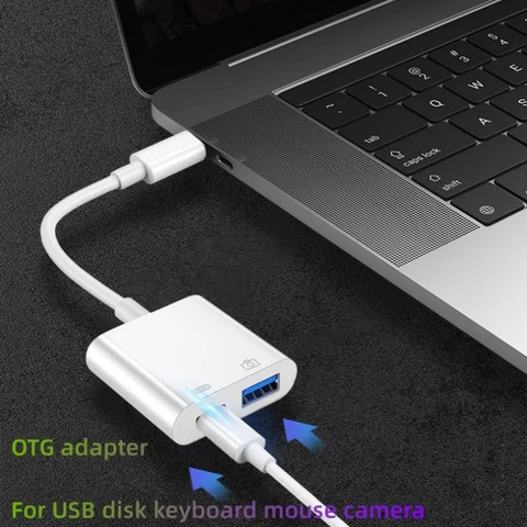 Адаптер Lightning/USB A/OTG для IPhone, устройство для зарядки клавиатуры, мыши, U-диска, камеры, конвертер данных для Iphone Otg