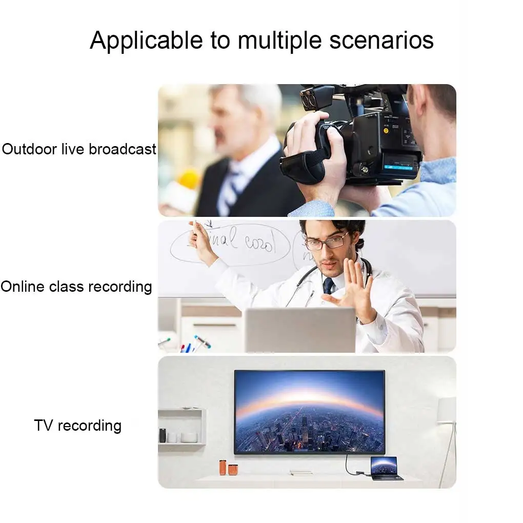 

Карта видеозахвата в металлическом корпусе 4K USB 3,0 для HDMI-Совместимого портативного игрового рекордера для прямой трансляции