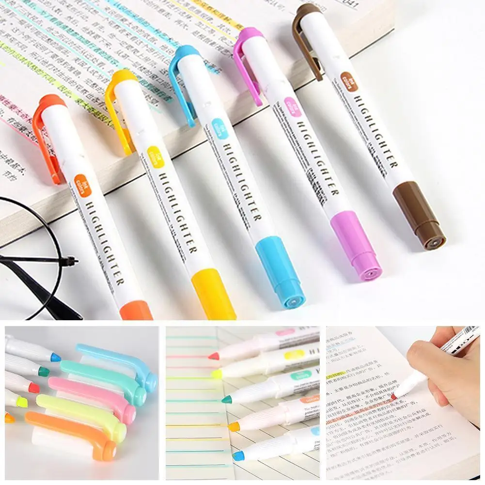 

Маркер двусторонний флуоресцентный, 5 цветов, U2P1