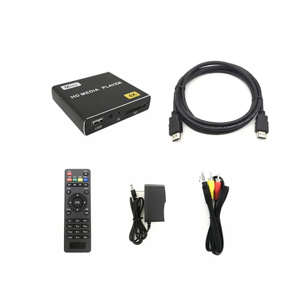 Миниатюрный портативный медиаплеер с поддержкой 4K Full HD 1080P, USB-накопителей, SD-карт, HDD, MKV, H.264, для HDMI-совместимых AV-входов и телевизоров. (art.: 3920dae8024c7) - 3920dae8024c7